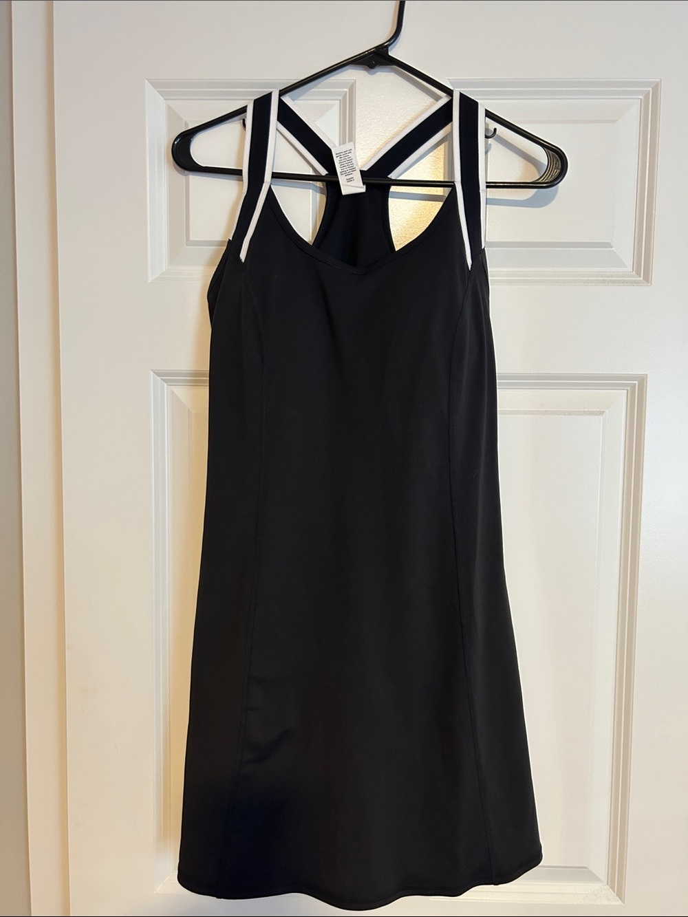 Xersion Black Dress with White Strap Accents